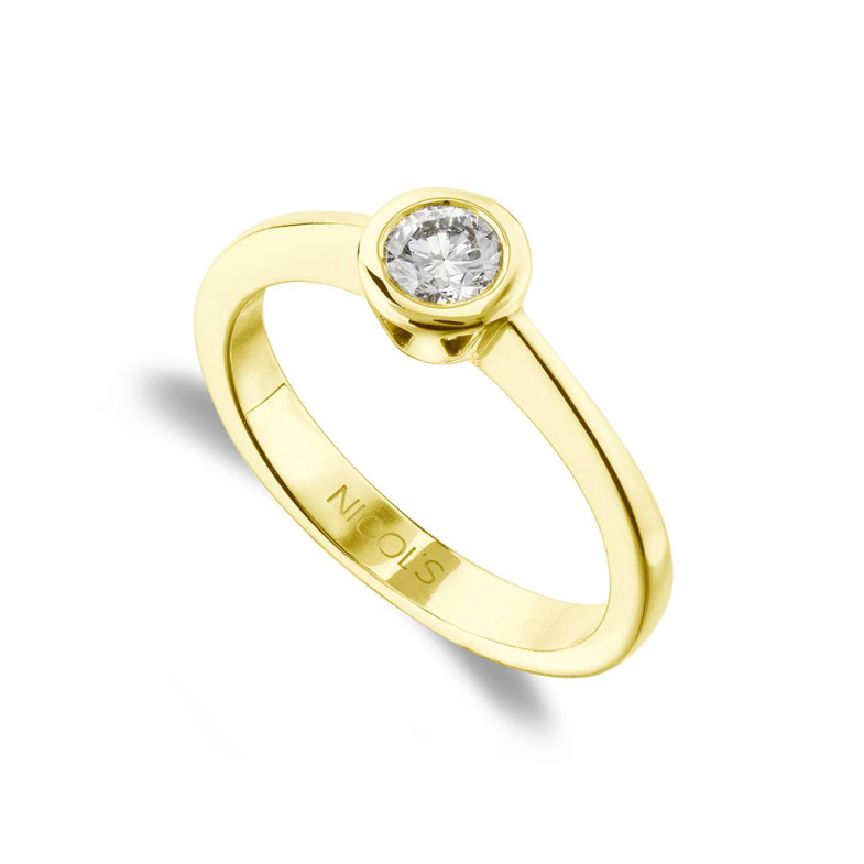 Sharon Gelb Gold 18kt Commitment Ring mit Diamant