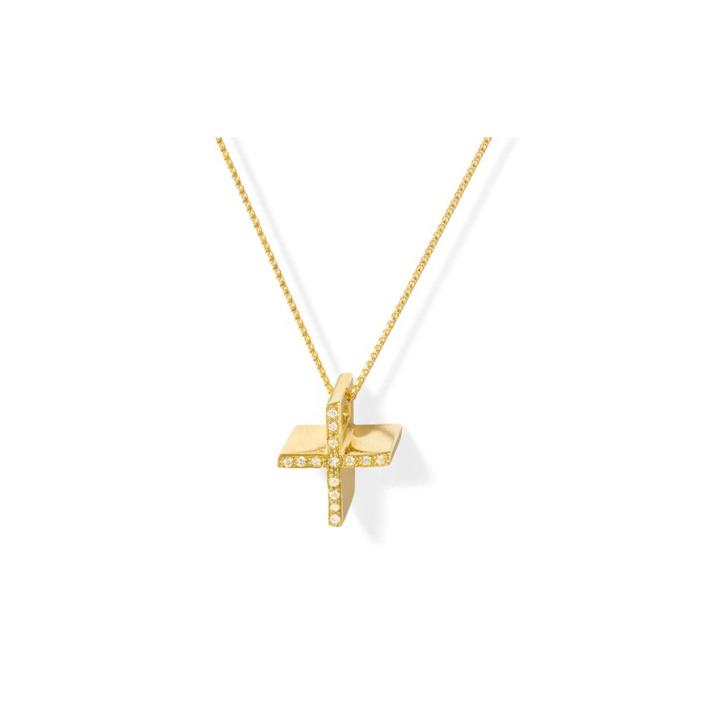 SINAL CATÓLICO Ouro Cruz Diamantes 99924441153