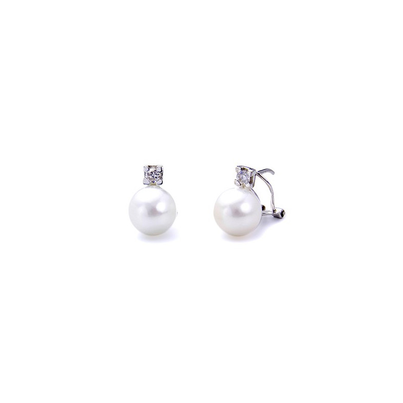 Diamond pearl earrings 99926501021 PEARLS LADY