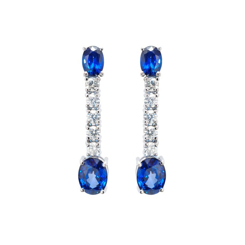 Saphir- und Diamantohrringe Blaues Blut 99928140023