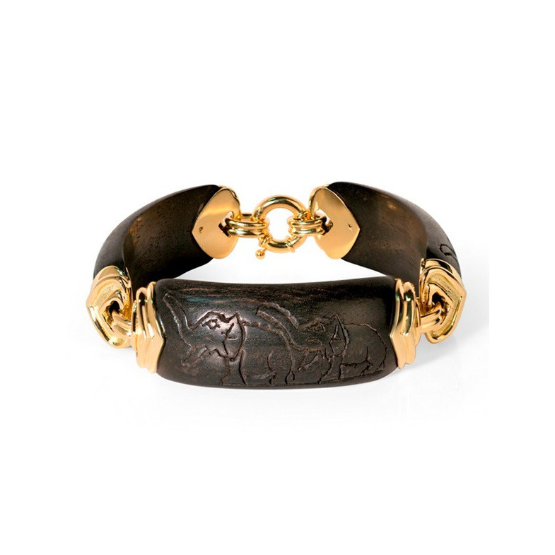 Pulsera Oro ELEFANTES CORAZÓN SALVAJE 99928601030
