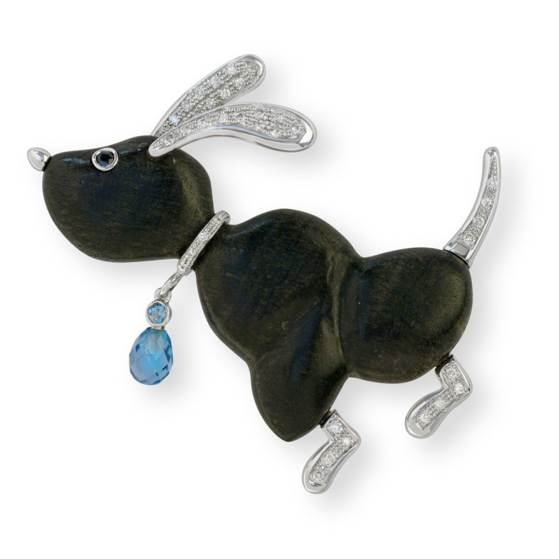 Brooch LOVE MY DOGS Dog Basset Hound 99928802165