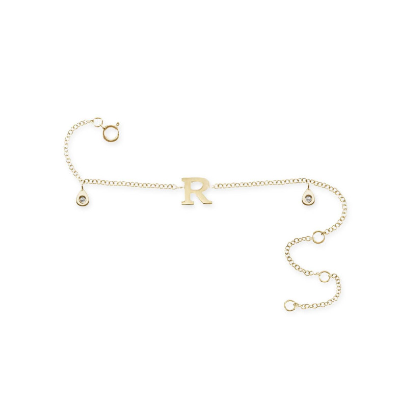 Bracelet Initiale Lettre R MINI DÉTAILS 19610501935