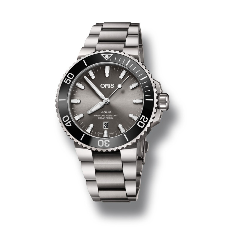 ORIS AQUISITOS TITANIUM DATE 01 733 7730 7153-07 8 24 15PEB