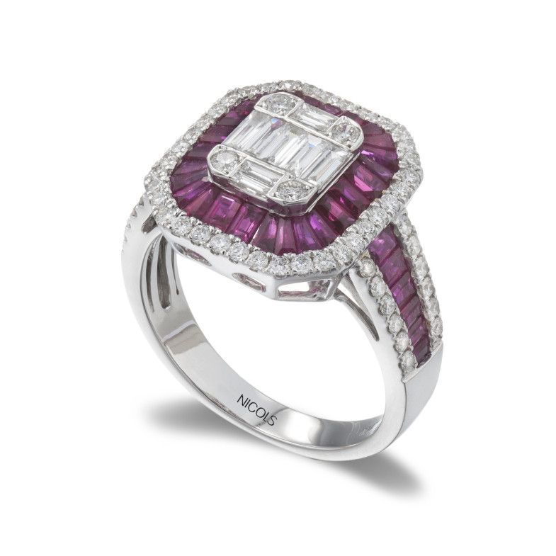 Diamates Rubies ring 32810100013 SEAL SQUARE