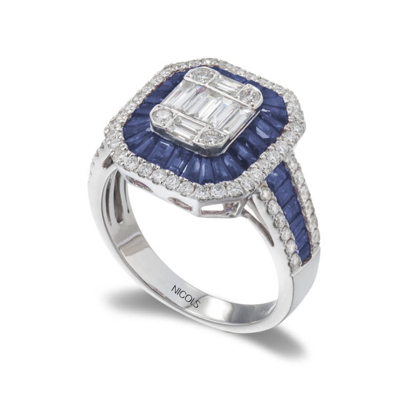 Bague Saphir Diamant JOINT CARRÉ 32810100113