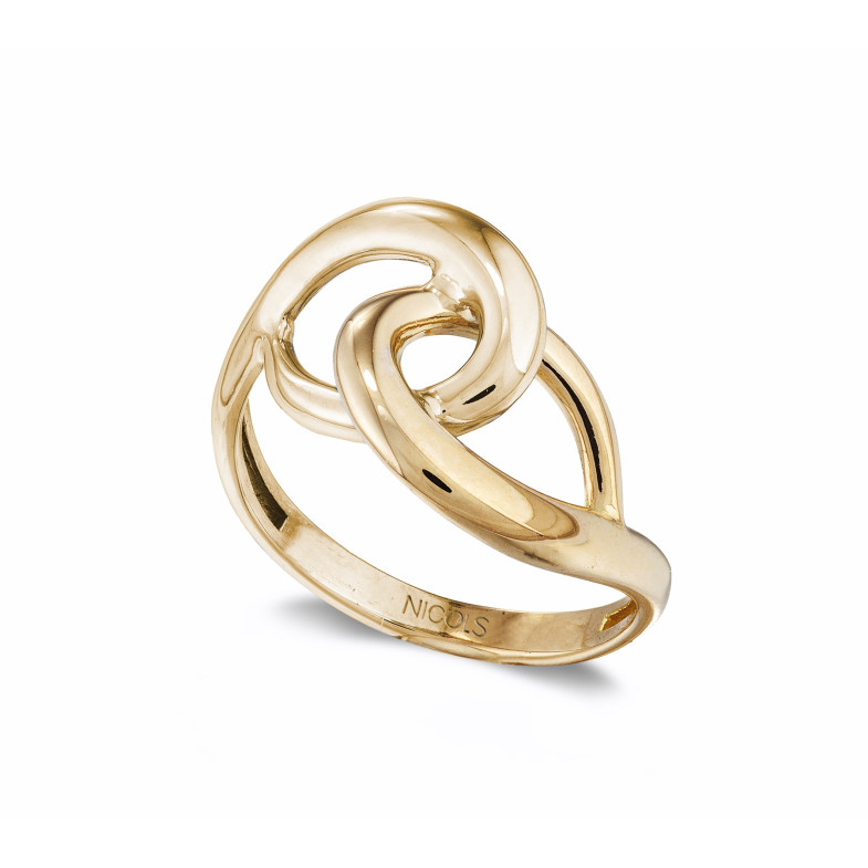 Gold ring 35010025510 BASIC GOLD CROSS WAVE