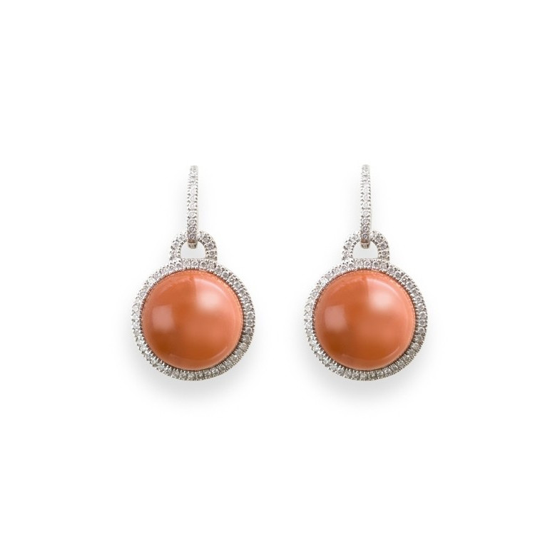 Diamond earrings 14710180321 Coral CABOCHON