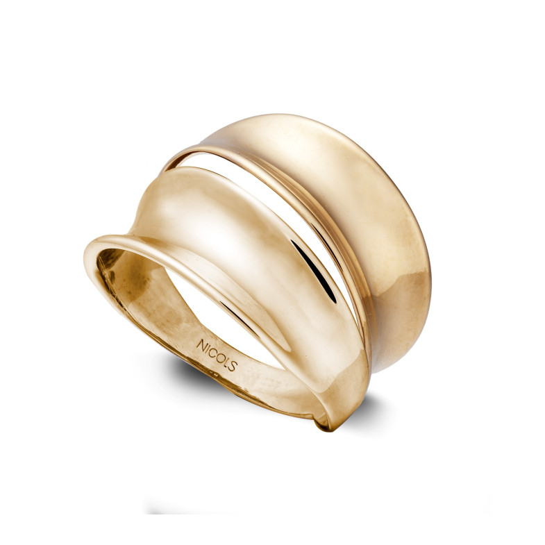 Gold ring BASIC GOLD BANDS CONVEX TWO 35010050010