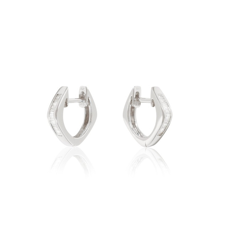 HOOP CREOLE diamond earrings 20110010021 BAGUETTE
