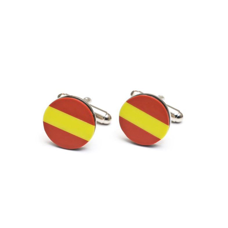 SPANISCHE FLAGGE Manschettenknöpfe aus Stahl 28510030081