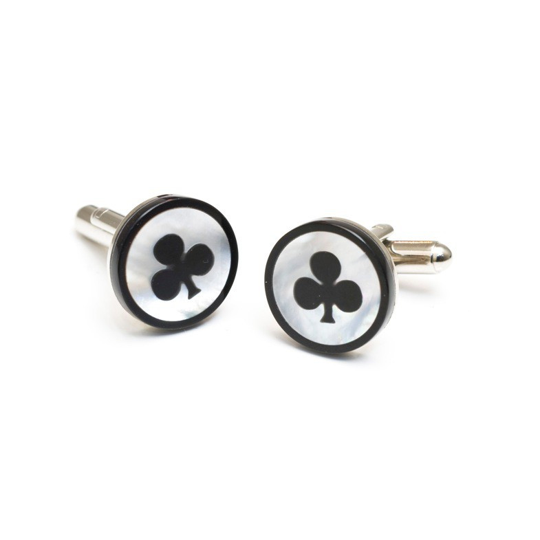 CLOVER POKER Steel cufflinks 28510010081