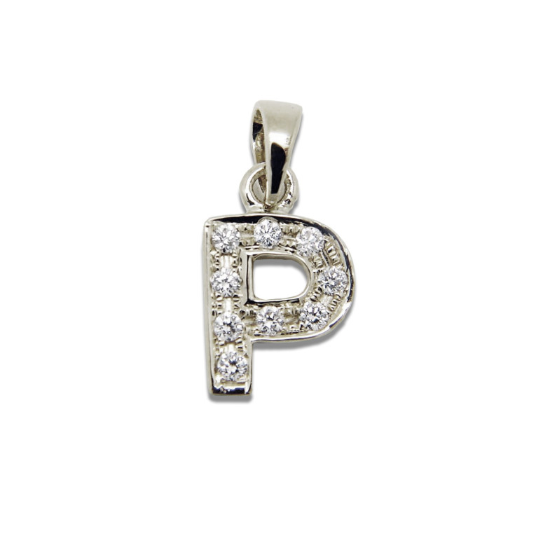 Initial P Letter pendant 05710501551 DIAMONDS