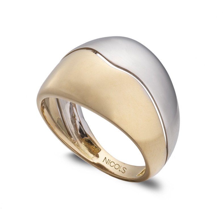 Gold ring BASIC DOUBLE GOLD CONCHA UNIDA 35010093110