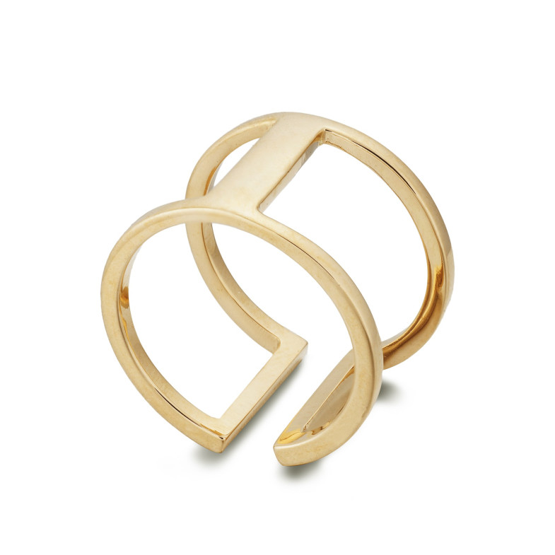 Gold ring BASIC DOUBLE GOLD BAR THUMB UNIDA 35010200010
