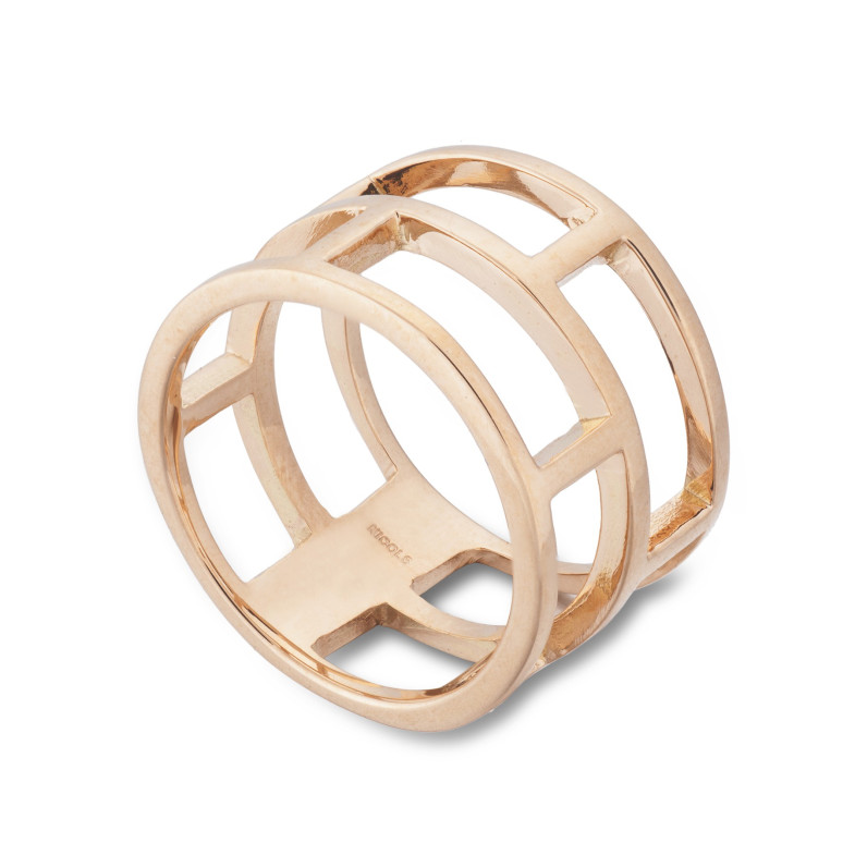 Gold ring BASIC GOLD HOLLOW SQUARE THUMB 8 35010202110
