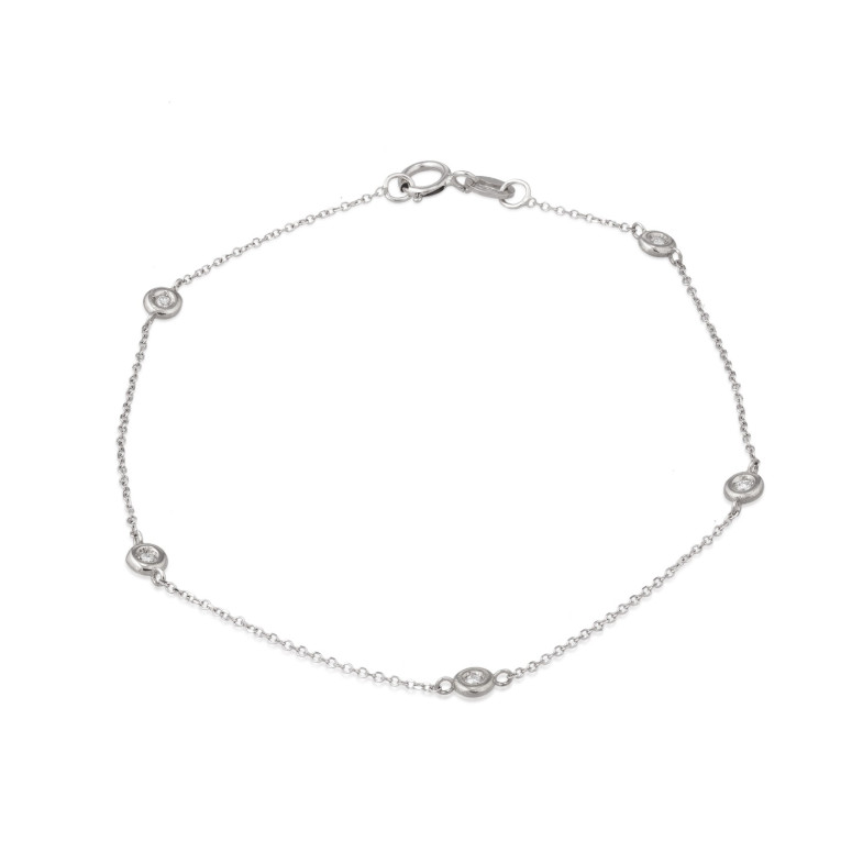 PULSEIRA DE OURO DIAMANTES 5 PONTOS 35010801031