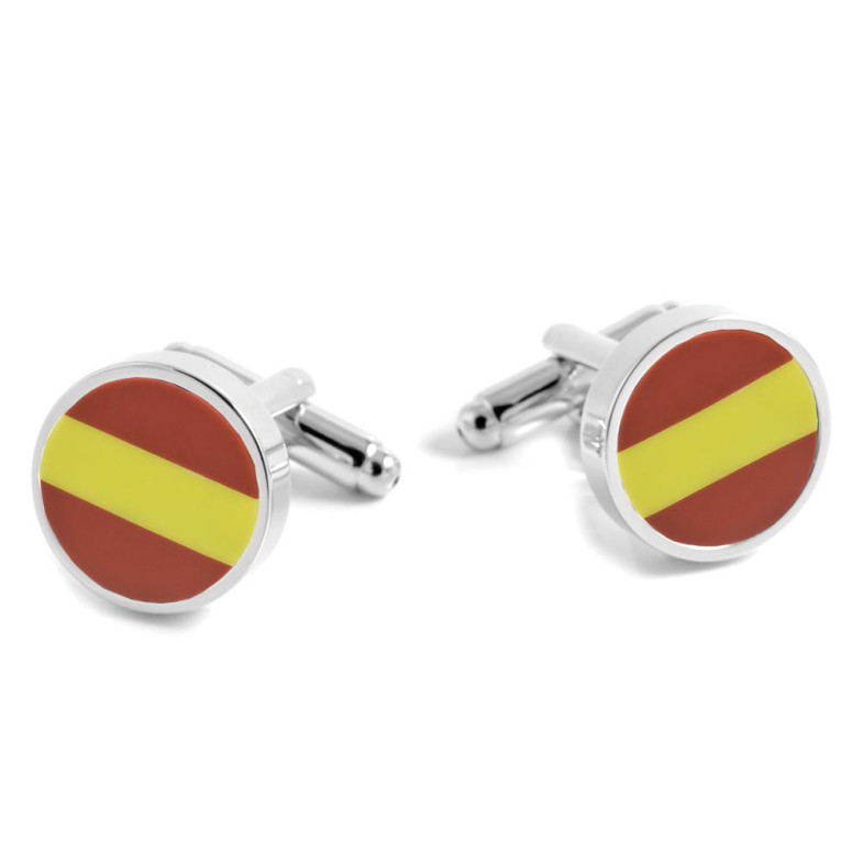 SPAIN FLAG Bezel Steel cufflinks 28510030181