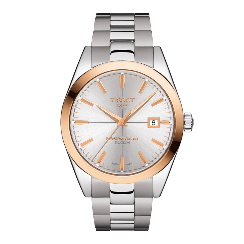 TISSOT GENTLEMAN POWERMATIC 80 SILICIUM 18K SOLID GOLD BEZEL T927.407.41.031.00