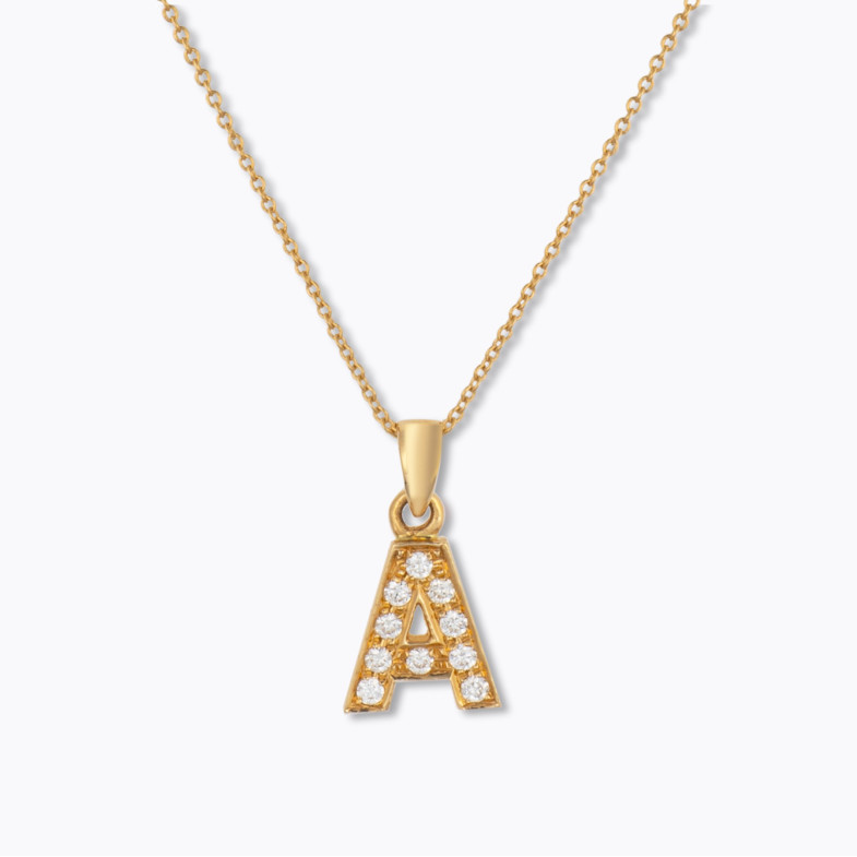 Initial Necklace 05710505041 A LETTER DIAMONDS