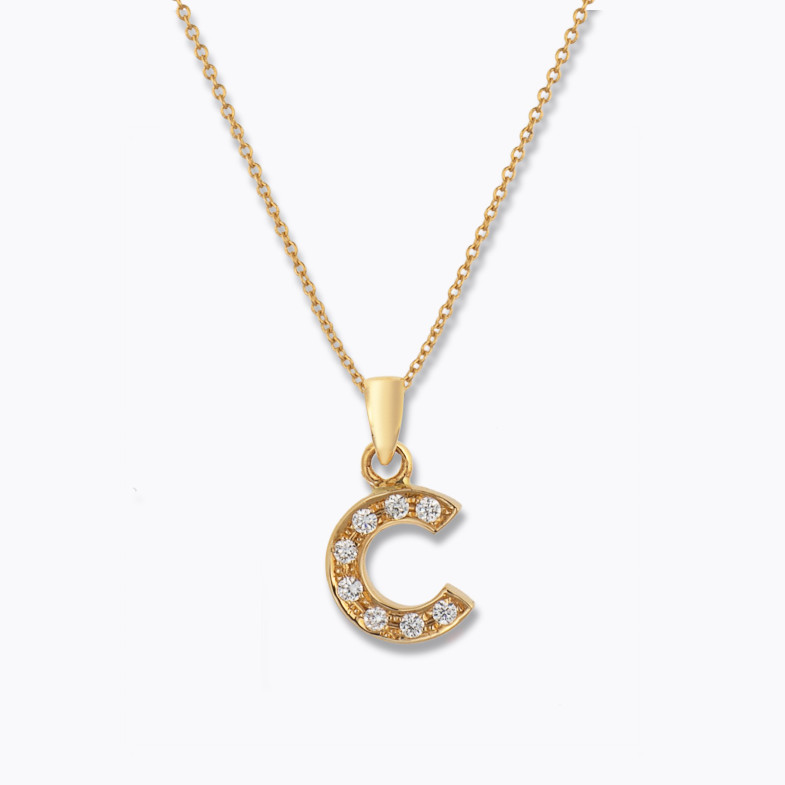 Initiale Halskette C BUCHSTABE DIAMANTEN 05710505241