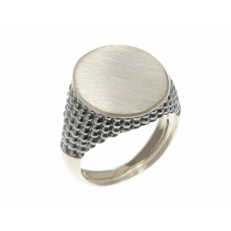 White Gold Seal Mate Modern Oval