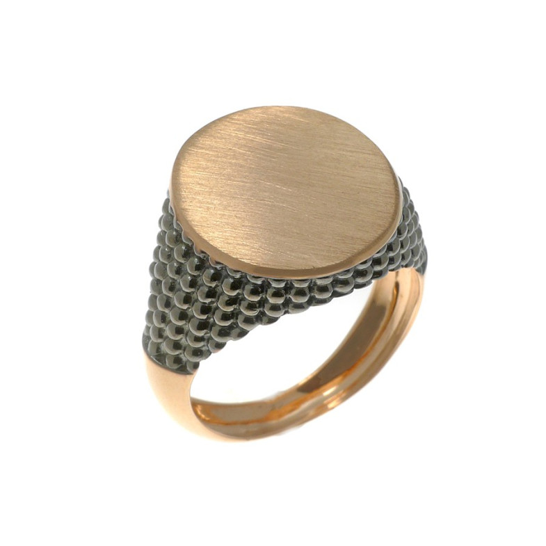 Timbre ovale moderne en or rose mat