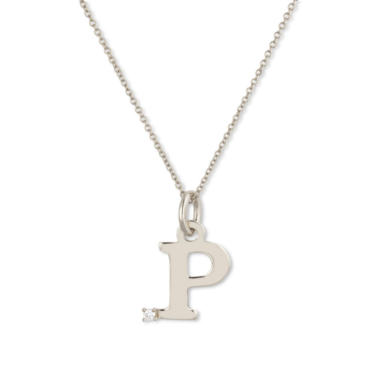 Initial Necklace 14710501541 P DOT DIAMOND