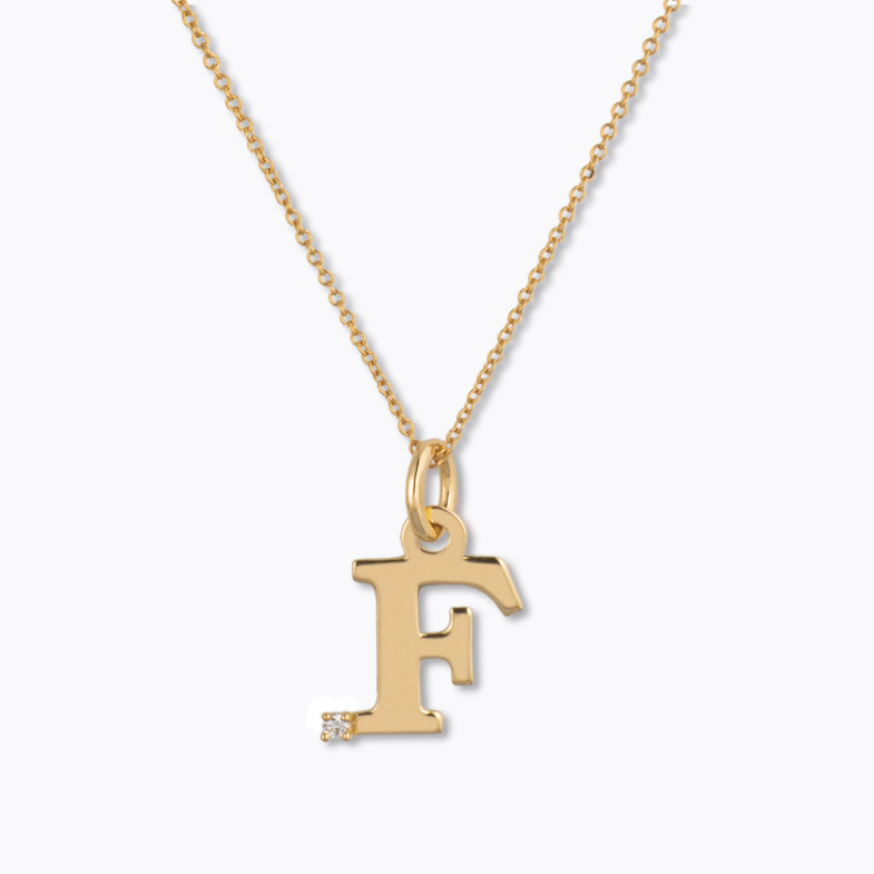 Collier initial F DOT DIAMOND 14710505541