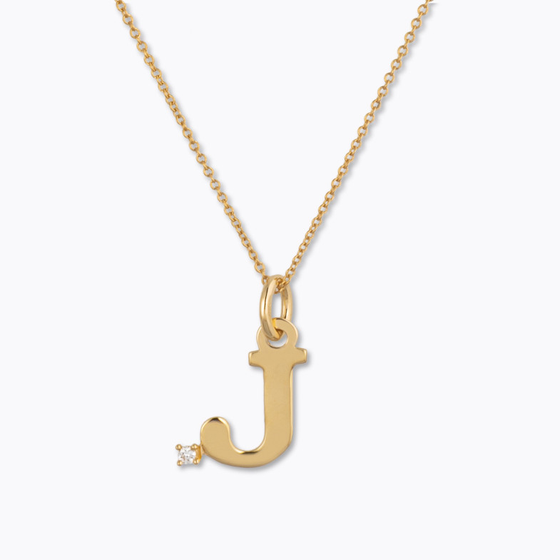 Collier initial J DOT DIAMOND 14710505941