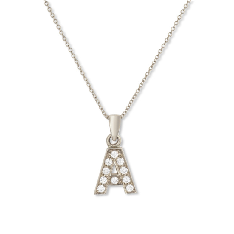 Initial Necklace 05710500041 A LETTER DIAMONDS