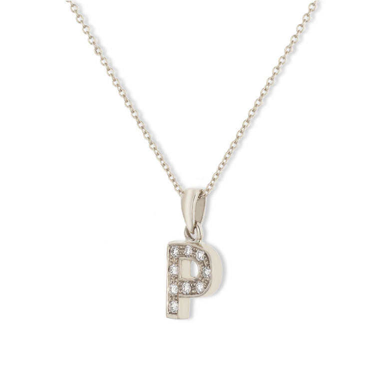 Halskette mit Initialen P BUCHSTABE DIAMANTEN 05710501541