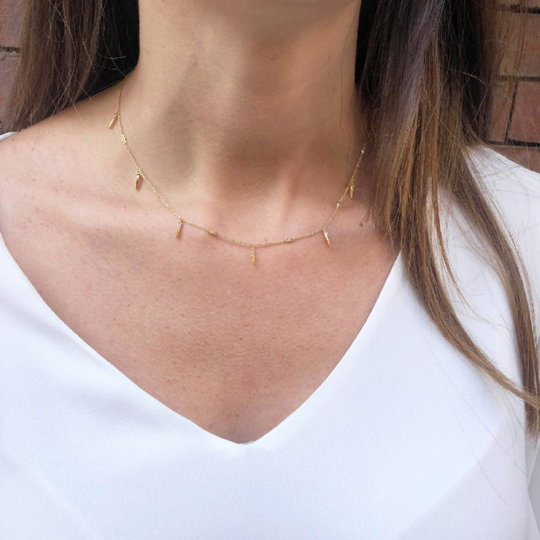 Collier en or à pointes CELEBRITY 108 14711081741