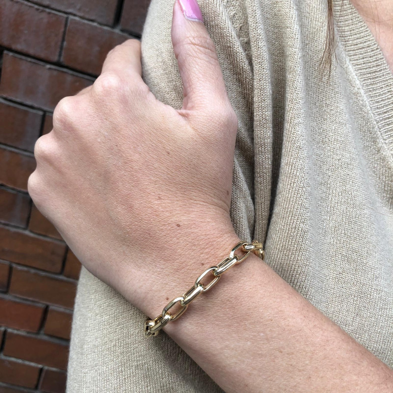 Bracelet en or 18kt ESLABON GALLON 13x7 19cm 35110030230