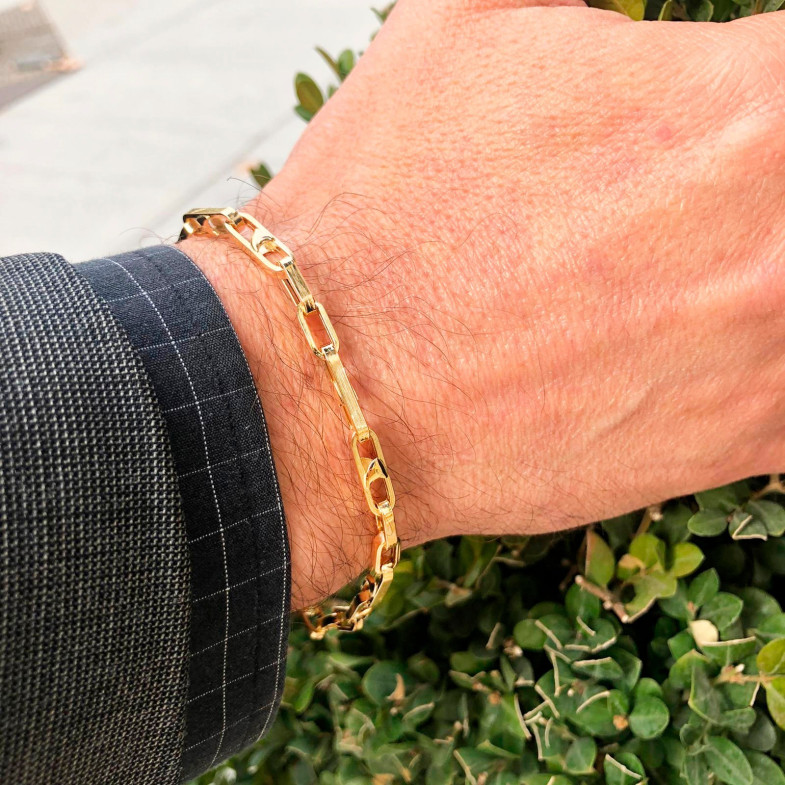 Bracciale in oro 18kt ESLABON BARRA 21cm 35110050130