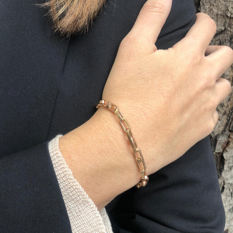 Armband aus 18-karätigem Roségold, 18 cm lang, 35110051030
