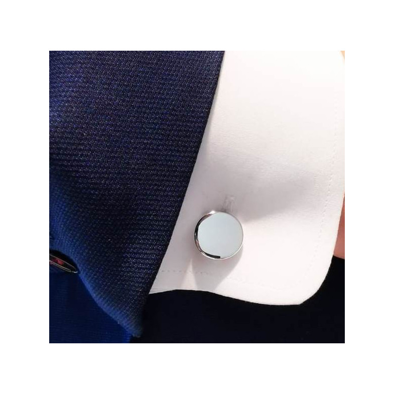 Gemelli d'argento GRABABLE Circle 33810110081