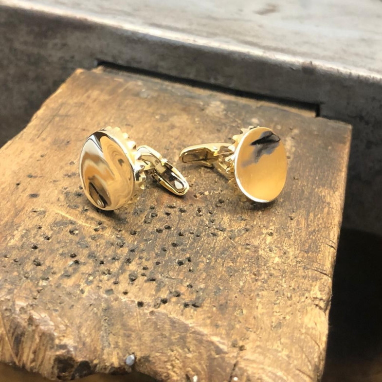 Abotoaduras de metal em ouro 18kt 99923171181