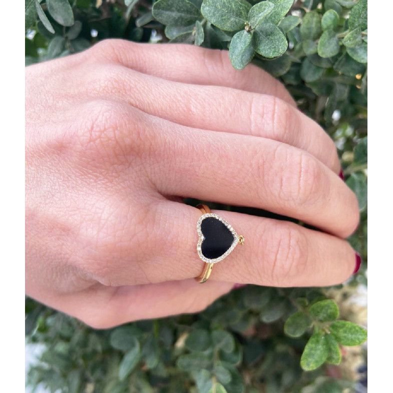 Onix Gold ring 14711153211 OPAQUE STONES