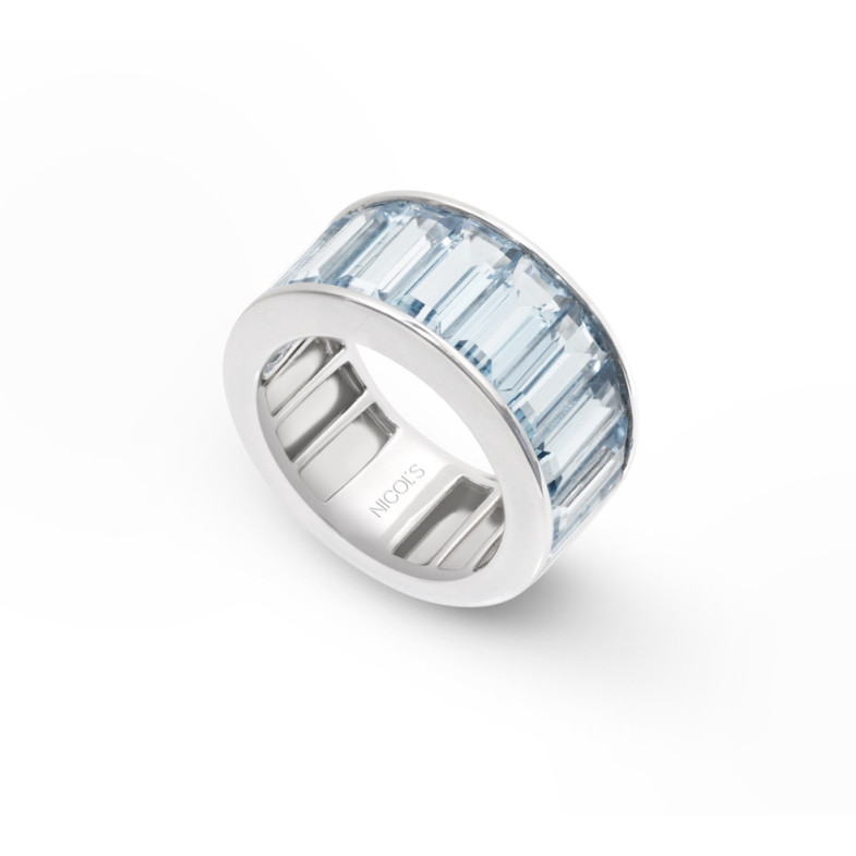 Aquamarine ring 19610380216 FLÚOR