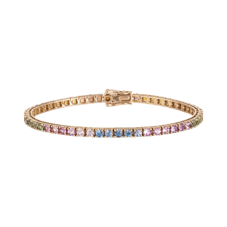 Bracelet Sapphire Couleurs Or Rose RAINBOW