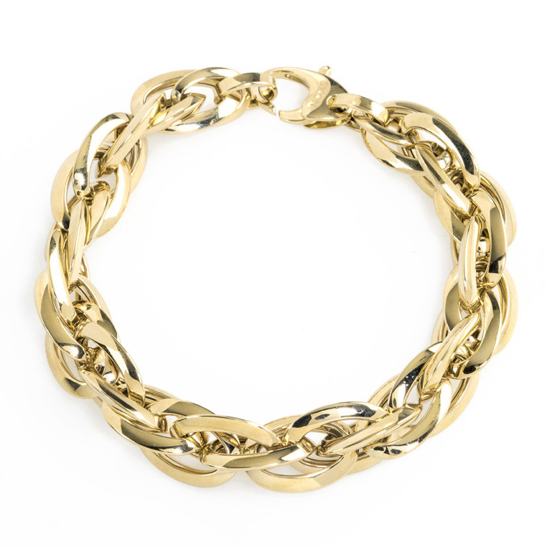 Bracciale in oro 18kt ESLABON TRIPOLO 15x12 35210021030