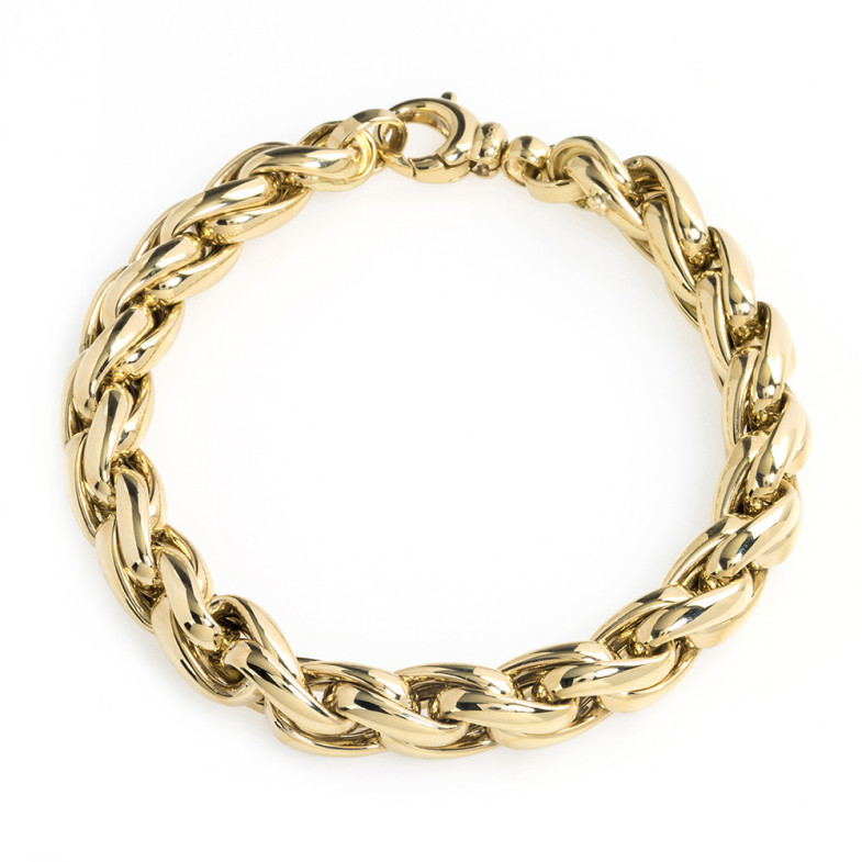 18kt Gold Bracelet 8mm TUBE LINK BRAID 35210031130