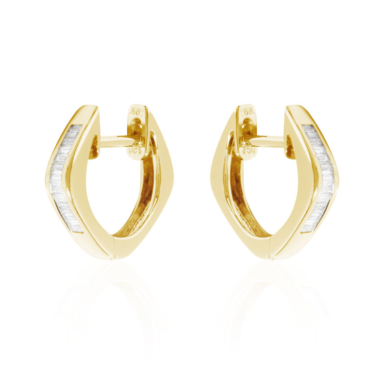 ARO diamond earrings CREOLE BAGUETTE