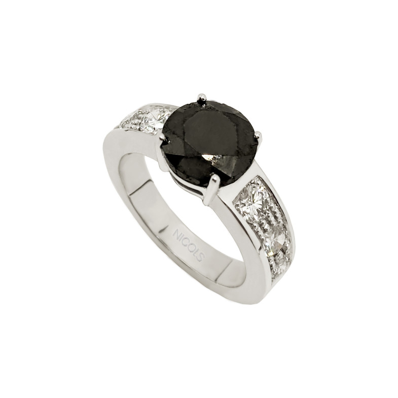 AMELIE Schwarzer Diamantring 99928655112