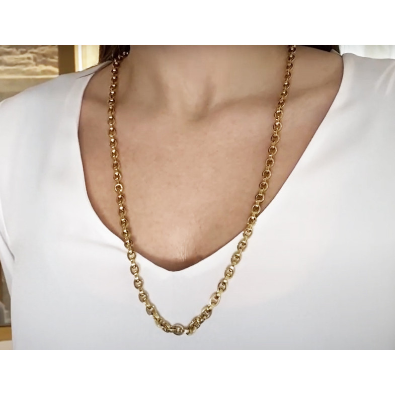 Cadena Oro 18Kt. Forsada Oval 70cm 35210055740