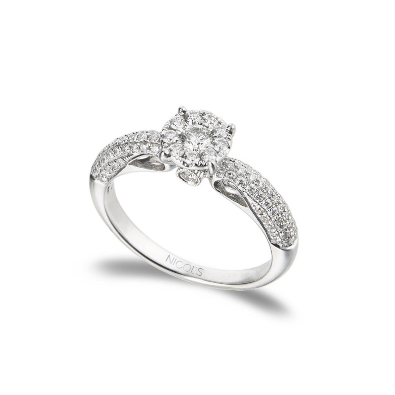 Bague Or Diamant ROSETON CARRÉ 20111200011