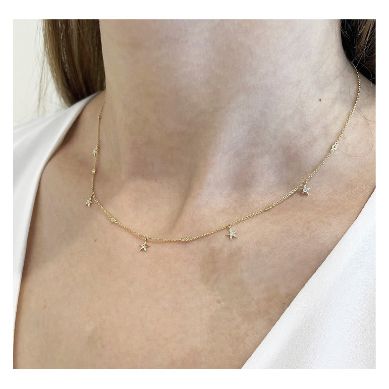 Gold-Sterne-Halskette CELEBRITY 108 14711080541