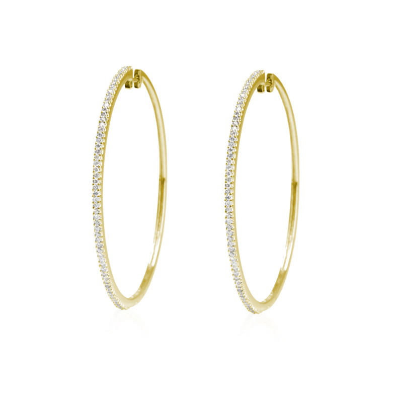 Gold hoop earrings 20110952121 HOOP
