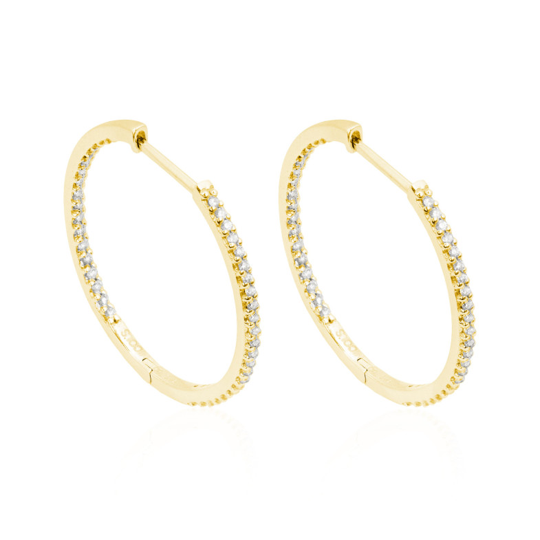 Gold hoop earrings 20111080025 HOOP